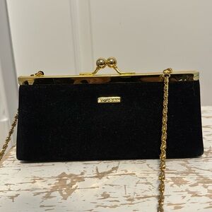 Black velvet St. John bag